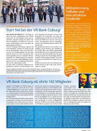 96242 sonnefeld (0) bank u. Die Kundenzeitung Ihrer Vr Bank Coburg Eg Pdf Free Download