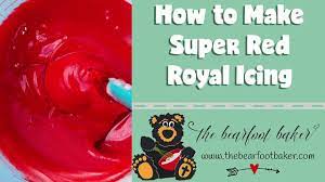 To completely cover a cookie with icing, make a thick icing and pipe an outline all the way around the border of the cookie. How To Make This Super Red Royal Icing Youtube