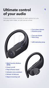 controls on each of the earbuds headphones mafia best of 2020 bluetooth earphones noise isolation turn up volume