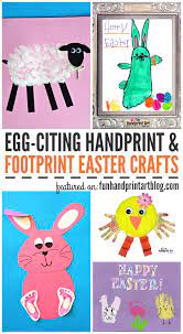 Ready for the cutest easter project of this season? Handprint And Footprint Easter Crafts Huge List Fun Handprint Art