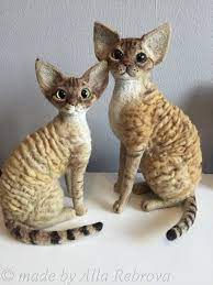 personalisierte haustier kurzhaariger zuchten devon rex nadel gefilzt wolle katze puppe devon rex katzen filzkatze filztiere
