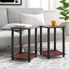 Brown and black 43.3 in. Zipcode Design Colleen End Table Set Reviews Wayfair