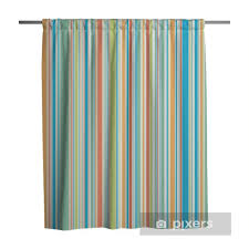 Free returns high quality printing fast shipping. Blue Orange Green Beach Stripes Shower Curtain Pixers We Live To Change