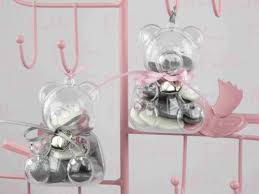 Ourson Plexi Transparent Avec Dragees Bapteme Fille Dragees Bapteme Fille Boite Dragees Bapteme Dragees