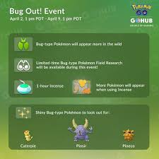 Bug Out Event Infographic Pokemon Type Pokemon Pokemon Go