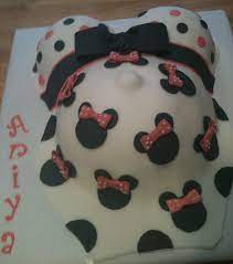 Pregnant Belly Minnie Mouse Baby Shower Minnie Mouse Baby Shower Mickey Mouse Baby Shower Baby Bump Cakes