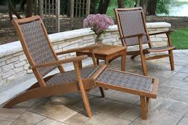 Wicker Eucalyptus Lounger And Stacking Arm Chair Outdoor Wood Furniture Backyard Remodel Casual Outdoor Furniture