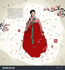 Ancient Asian Painting Traditional Korean Style Stock Vector Royalty Free 372934273 Asian Painting Korean Fashion Styled Stock
