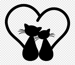 Gato preto silhueta gatinho desenho, gato, amor, animais, folha png |  PNGWing