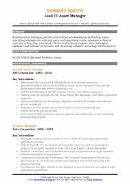 Accurate and timely it asset management (itam) enables key corporate priorities by controlling costs, enhancing operational efficiency, ensuring regulatory. It Asset Manager Resume Samples Qwikresume