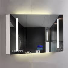 90 100 110 120 130cm Smart Mirror Cabinet Antifog Modern Bathroom Toughened Glass Solid Wood Wall Mounted Cabinet 110v 220v Bath Mirrors Aliexpress