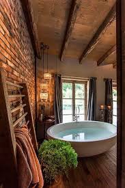 Ausgefallene Designideen Fur Ein Landhaus Badezimmer Archzine Net In 2020 Toilette Renovieren Ziegelwande Rustikaler Keller