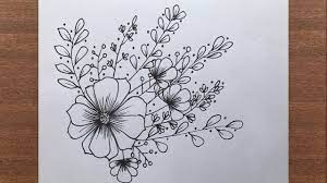 As with our other drawing tutorials, you can grab a printable directed drawing template so you can practice drawing anywhere you go. How To Draw Flower Sketch Using Pen Easy Drawing For Beginners Youtube