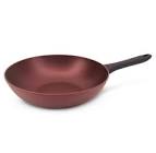 Classic Wok Stir Fry Pan, Non-Stick, Maroon, 30cm Paderno