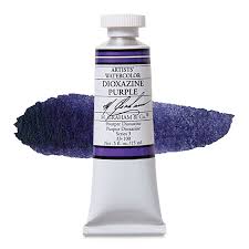 The red characteristic of this pigment mixes well with any yellow, orange, red or violet and the blue characteristic of this pigment mixes well with most blue, turquoise or green. Watercolor Paint Dioxazine Purple M Graham Cheap Joe S Art Stuff