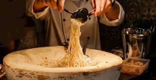 There S No Need To Trawl Youtube For Videos Of Spaghetti Being Twirled Around In Epic Cheese Wheels Any Longer Cheese Wh Cheese Wheel Pasta Cheese Wheel Food