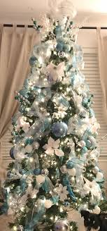 Winter Wonderland Christmas Tree Blue Silver And White Decor Teal Christmas Decorations Blue Christmas Decor Christmas Tree Inspiration