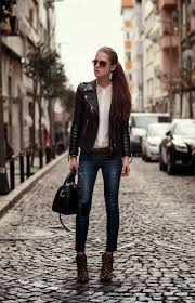 Leather Jackets White Shirt Skinnies And Cheetah Print High Heels Leather Jacket Outfits Fashion Fashion Clothes Women