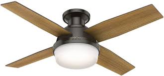 Best ceiling fans with led light in 2021 | top 10 choices. Dempsey Indoor Low Profile Ceiling Fan With Led Light And Remote Control