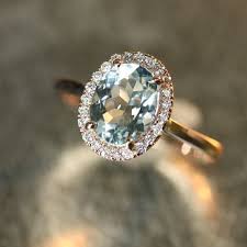 Handmade Natural Aquamarine Engagement Ring 9x7mm Oval Etsy Aquamarine Wedding Ring Aquamarine Engagement Ring Wedding Rings Halo