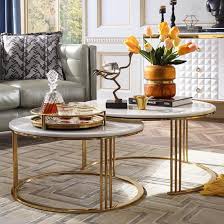 Decorative round small coffee table set, walnut nesting tables, modern wooden coffee table for living room engraving, sofa end side table. Linsy Small Apartment Living Room Modern Light Luxury Balcony Marble Coffee Table Size Round Simple Nordic Creative Coffee Table Dz1l Manufacturers Linsy Home Furniture
