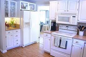 Our Kitchen Refreshed And Revealed Oak Kitchen Remodel Kitchen Cabinet Styles White Appliances