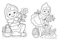 Imprimir desenhos para colorir no canva é grátis e fácil. Chapeuzinho Vermelho