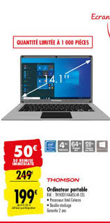 Offre Ordinateur Portable Thomson Chez Carrefour Market