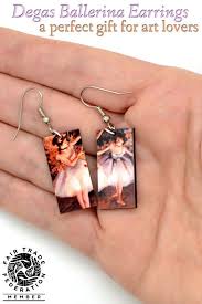 Ballerina Earrings Degas French Impressionist Art Earrings Etsy Gifts For Art Lovers Art Earrings Ballerina Earrings
