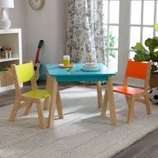 Modern Kids 3 Piece Play Table And Chair Set Muebles Para Ninos Sillas Mistana