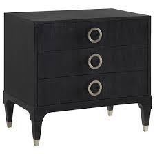 Discover our great selection of nightstands on amazon.com. Haiden Modern Classic Black Onyx Steel 3 Drawer Nightstand Wide Over 29 W Kathy Kuo Home