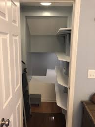 Under Stairs Coat Closet Conversion Closet Conversion Installing Laminate Flooring Small Coat Closet