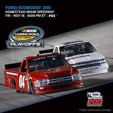 Nascar truck racing championship 2020 schedule. Roper Racing Team Cory Roper Will Roll Off P19 Tonight At Homestead Miami Speedway In The Nascar Camping World Truck Series Fordecoboost200 Facebook