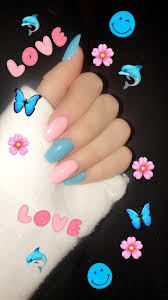 When it comes to pink and black colors, it is not difficult anymore to have a special nail design for your short squared nails. Pink And Blue Acrylic Nails Cotton Candy Acrylic Nails Bubble Gum Acrylic Nails Pink Acrylic Pink Acrylic Nails Cotton Candy Nails Blue Acrylic Nails