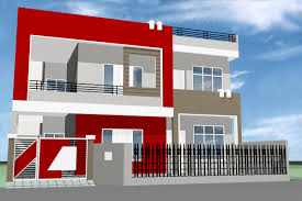 Set Of 16 Elevation For Front 40 Feet House Plans 1