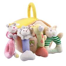 4 Plush Baby Rattles Set Infants Developmental Interactive Toys For Babies Animal Musical Play Gift For 0 Newborn Shower Gifts Baby Toys Educational Baby Toys