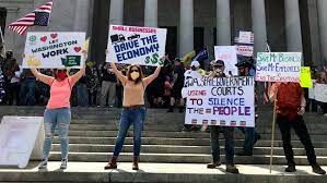 Nation & world epic swims: Thousands Gather In Olympia To Protest Gov Inslee S Stay Home Orders Komo