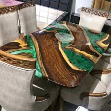 On Sale Green Epoxy With Live Edge Rosewood Dining Table Top Etsy In 2020 Resin Table Top Dining Table Top Rosewood Dining