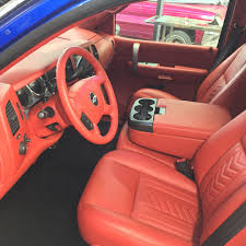 Single Cab Silverado 1500 Brick Red Interior California Upholstery Chevy Truck Shortbed Single Cab Truck Blue Wit Chevy Trucks Single Cab Trucks Dropped Trucks