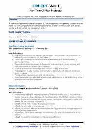 Clinical Instructor Resume Samples Qwikresume