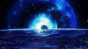 Maybe you would like to learn more about one of these? Hd Wallpaper Anime Original Blue Girl Moon Planet Tree Night Illuminated Wallpaper Flare