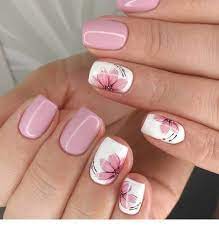 rosa nagel und blumen blumen nagel rosa und short acrylic nails designs short acrylic nails fall nail art designs