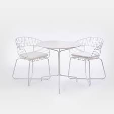 Check out our white bistro table selection for the very best in unique or custom, handmade pieces from our patio furniture shops. Soleil Metal Outdoor Bistro Dining Set Table 2 Chairs