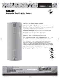 State select water heater parts. State Select Electric Water Heater Spec Sheet Manualzz
