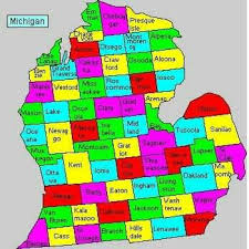 Michigan Counties Map Of Michigan Michigan City Michigan