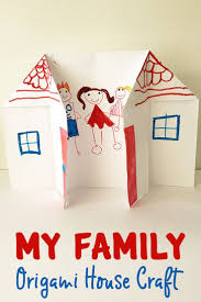 Learning About Families Origami House Activity No Time For Flash Cards Family Crafts Preschool Preschool Activities Kindergarten Activities