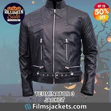 Terminator 3 Rise Of The Machines Leather Jacket Jackets Leather Jacket Black Leather Jacket
