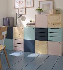 Meuble Modulable Avec Differents Cubes De Rangement En Bois Meuble Modulable Avec Differents Cubes De R En 2020 Cube Rangement Idee Rangement Astuce Rangement Chambre