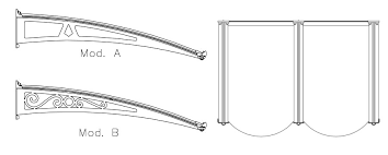 Sezione solaio compound in un tetto ventilato di legno. Disegno In Dwg Pensiline
