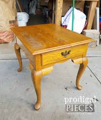 Explore related products broyhill collection broyhill broyhill collection cocktail table bundles end tables with drawers oak console. Queen Anne Table Made New With Paint Stain Prodigal Pieces